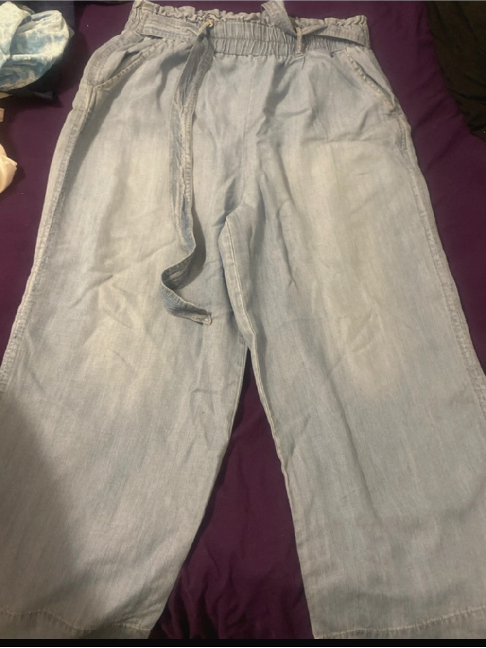 Workshop Republic Clothing Light Blue Wide Leg Pants